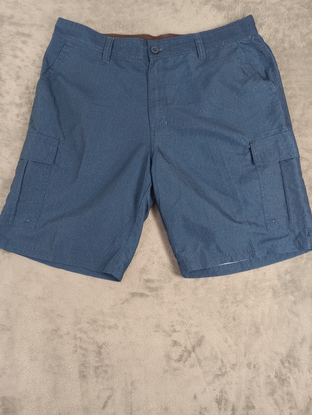 Subculture Men's Cargo Shorts in Blue — Lightweight Everyday Utility Size 36